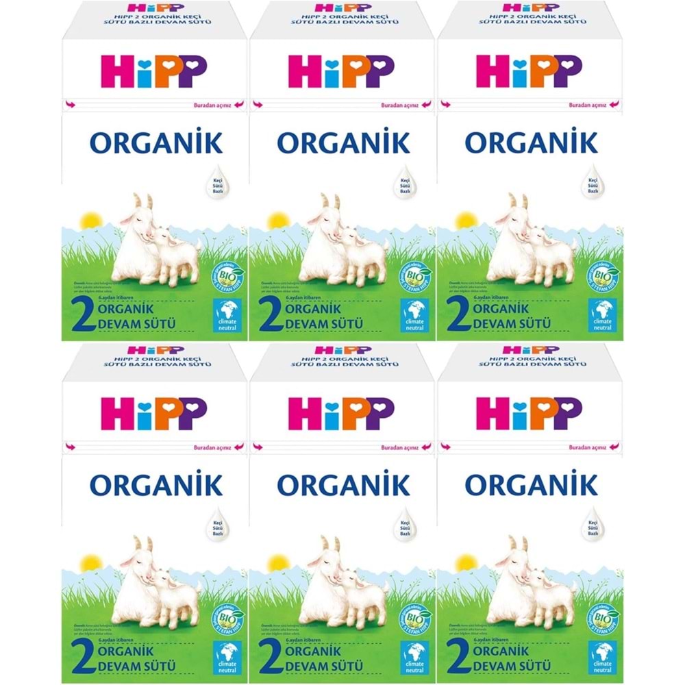 Hipp Organik Keçi Sütü Bazlı Devam Sütü 400GR No:2 (6.Aydan İtibaren) (6 Lı Set)