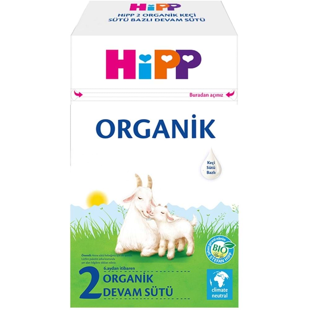 Hipp Organik Keçi Sütü Bazlı Devam Sütü 400GR No:2 (6.Aydan İtibaren) (6 Lı Set)