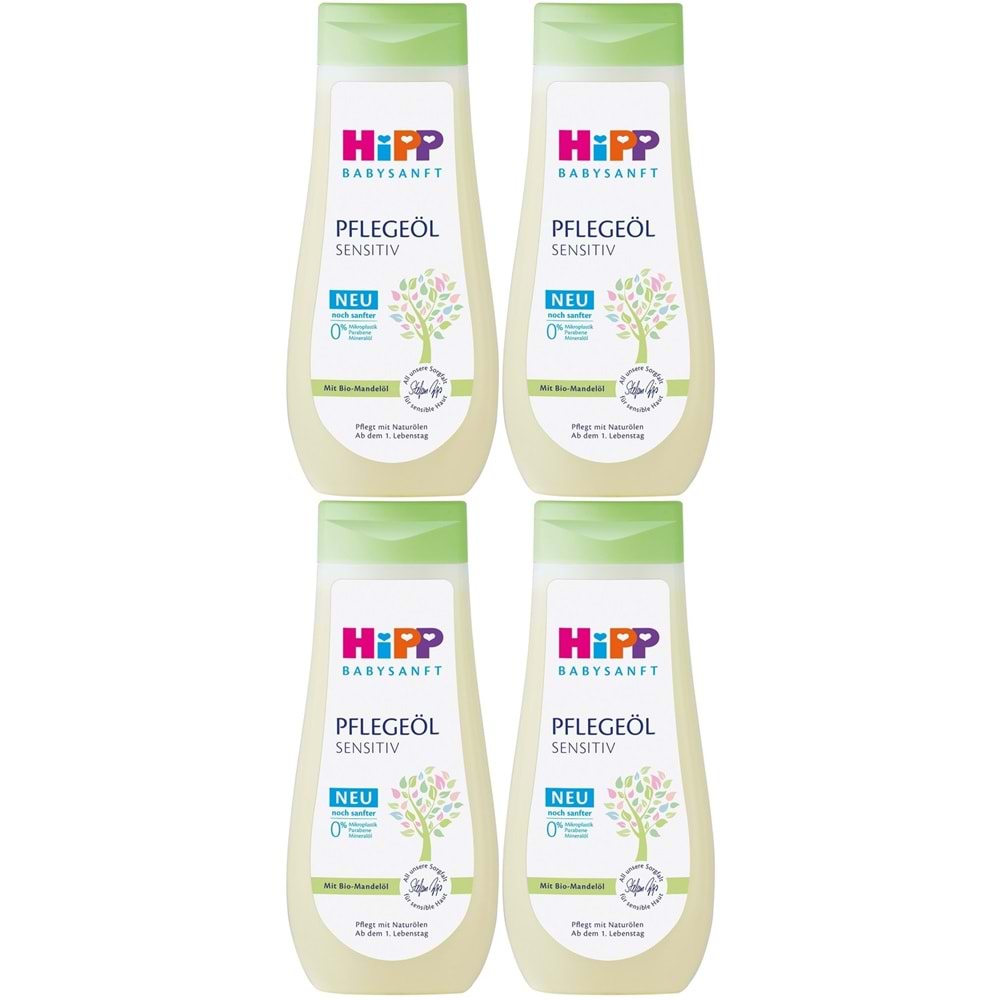Hipp Babysanft Bebek Bakım Yağı/Pelegeöl Sensıtıv 200ML (4 Lü Set)