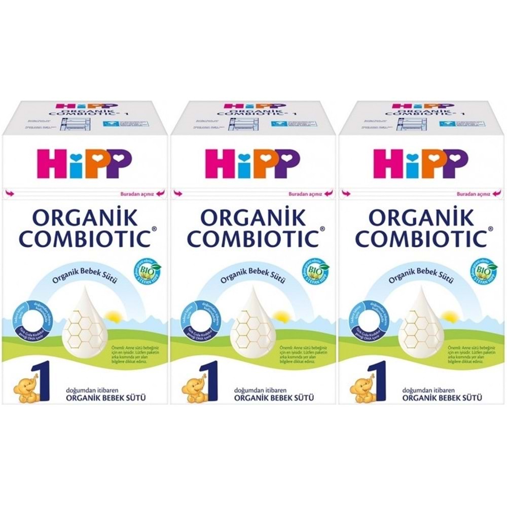 Hipp Organik Combiotic Bebek Sütü 600GR No:1 (0-6 Ay) (3 Lü Set)