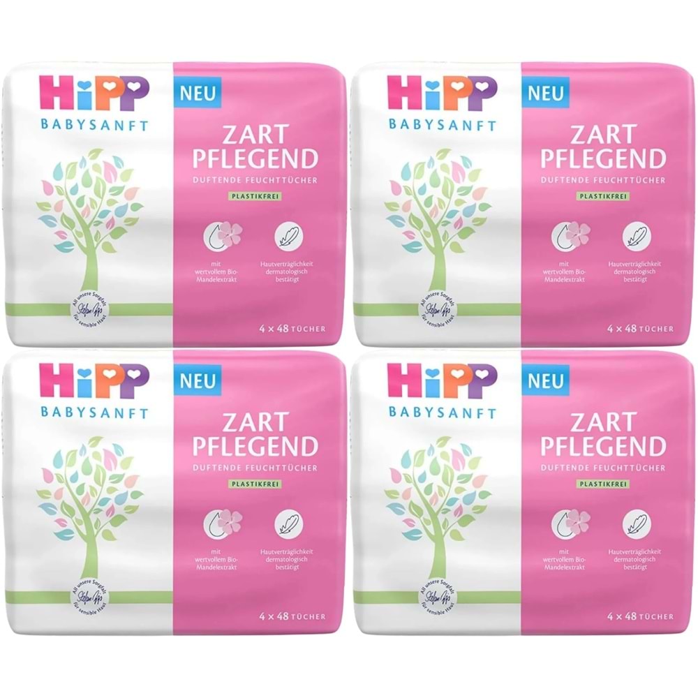 Hipp Baby Sanft Islak Havlu Mendil 48 Yaprak Klasik 12 Li Set (4PK*3) 576 Yaprak