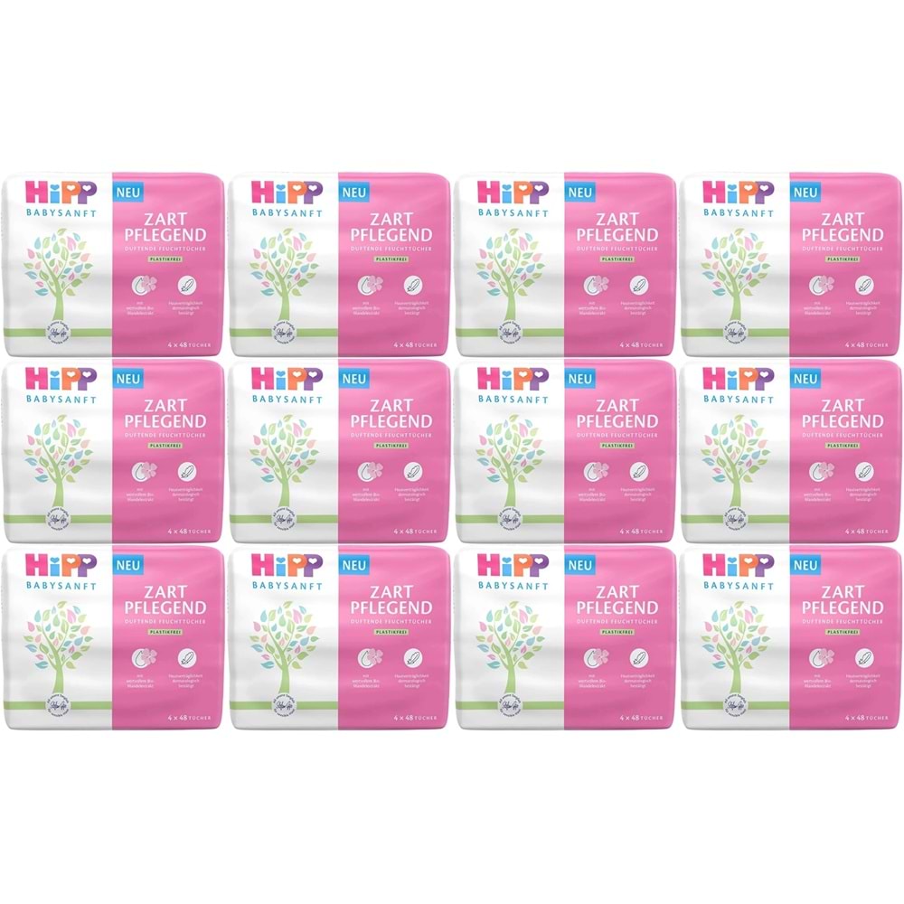 Hipp Baby Sanft Islak Havlu Mendil 48 Yaprak Klasik 36 Lı Set (12PK*3) 1728 Yaprak