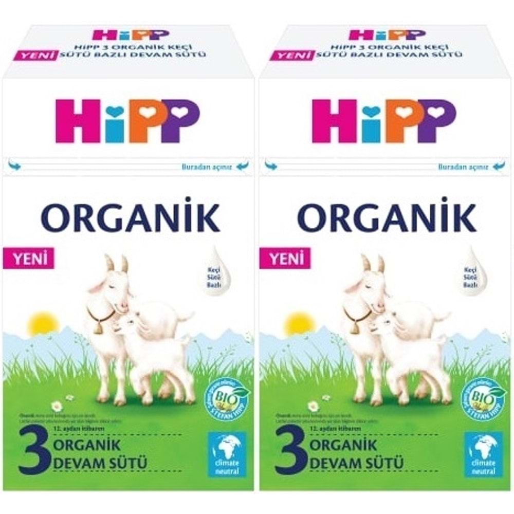 Hipp Organik Keçi Sütü Bazlı Devam Sütü 400GR No:3 (12.Aydan İtibaren) (2 Li Set)