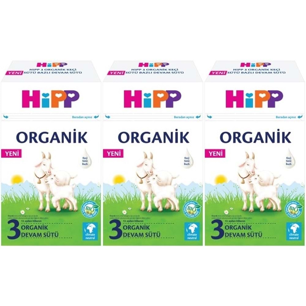Hipp Organik Keçi Sütü Bazlı Devam Sütü 400GR No:3 (12.Aydan İtibaren) (3 Lü Set)