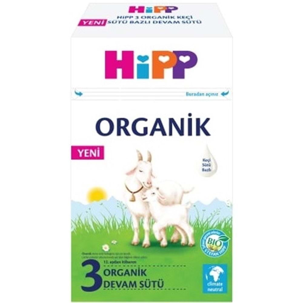 Hipp Organik Keçi Sütü Bazlı Devam Sütü 400GR No:3 (12.Aydan İtibaren) (5 Li Set)