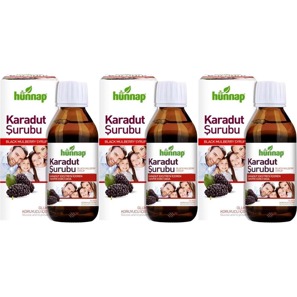 Hünnap Karadut Şurubu 50ML (3 Lü Set)