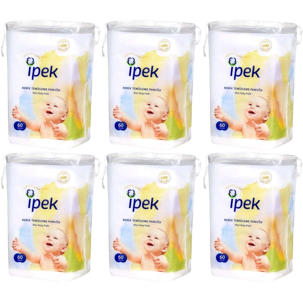 İpek Bebek Temizleme Pamuğu 360 Adet (6Pk*60)