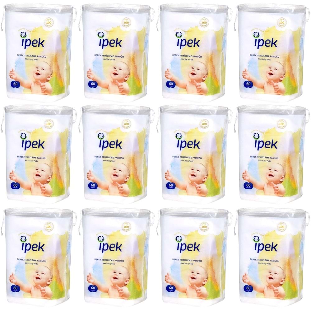 İpek Bebek Temizleme Pamuğu 720 Adet (12Pk*60)