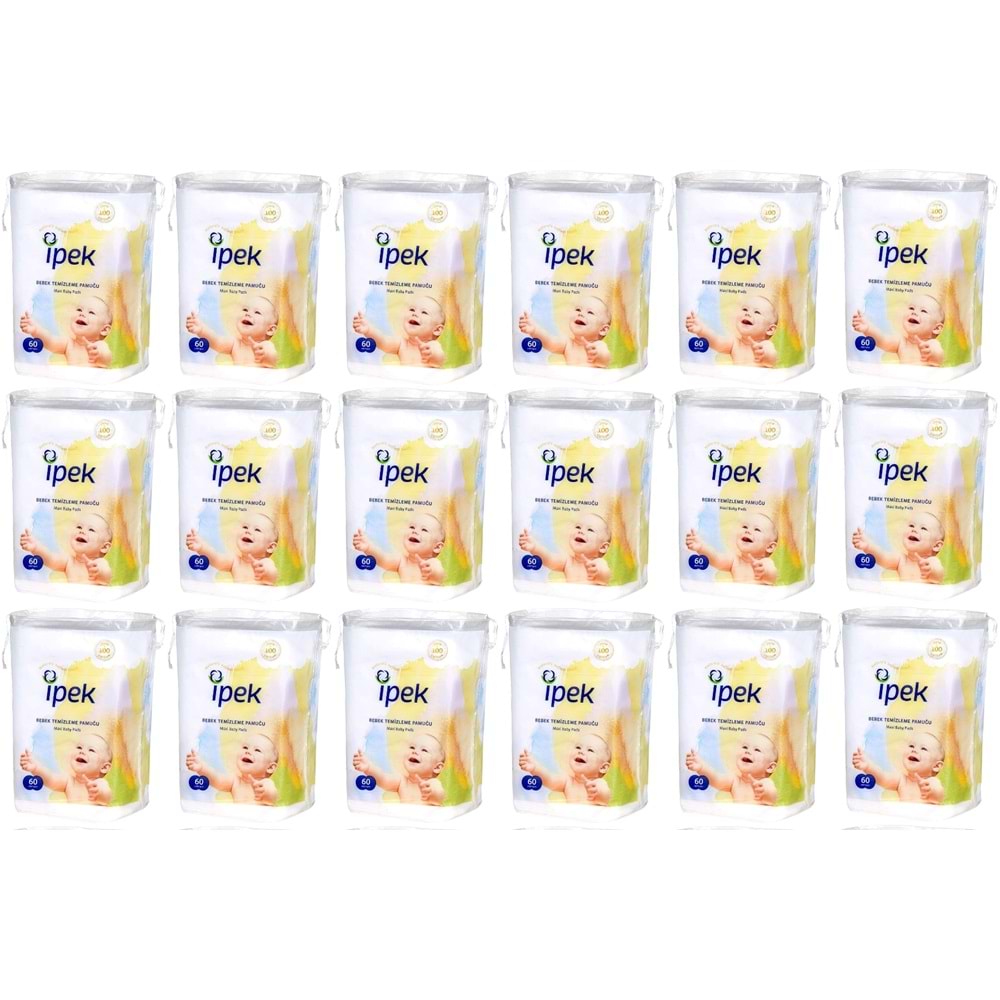 İpek Bebek Temizleme Pamuğu 1080 Adet (18Pk*60)