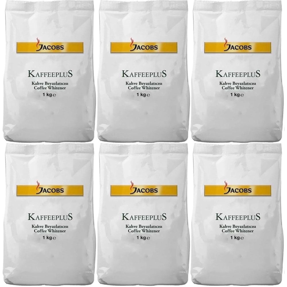 Jacobs Kaffeeplus Kahve Beyazlatıcısı / Süt Tozu 1KG (6 Lı Set)