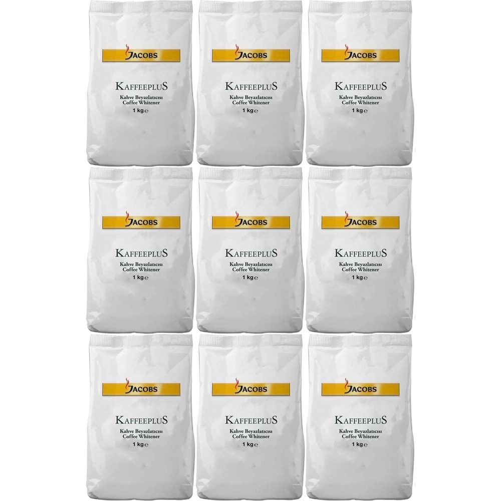 Jacobs Kaffeeplus Kahve Beyazlatıcısı / Süt Tozu 1KG (9 Lu Set)