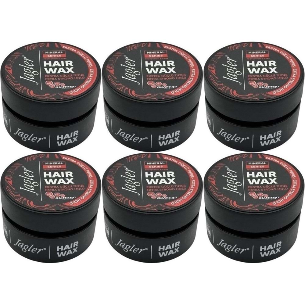 Jagler Süper Wax 150ML Extra Strong hold - Ekstra Güçlü Tutuş (6 Lı Set)