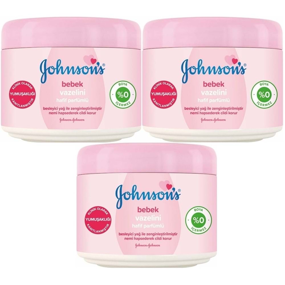 Johnsons Baby Bebek Vazelini Hafif Parfümlü 100ML (3 lü Set)