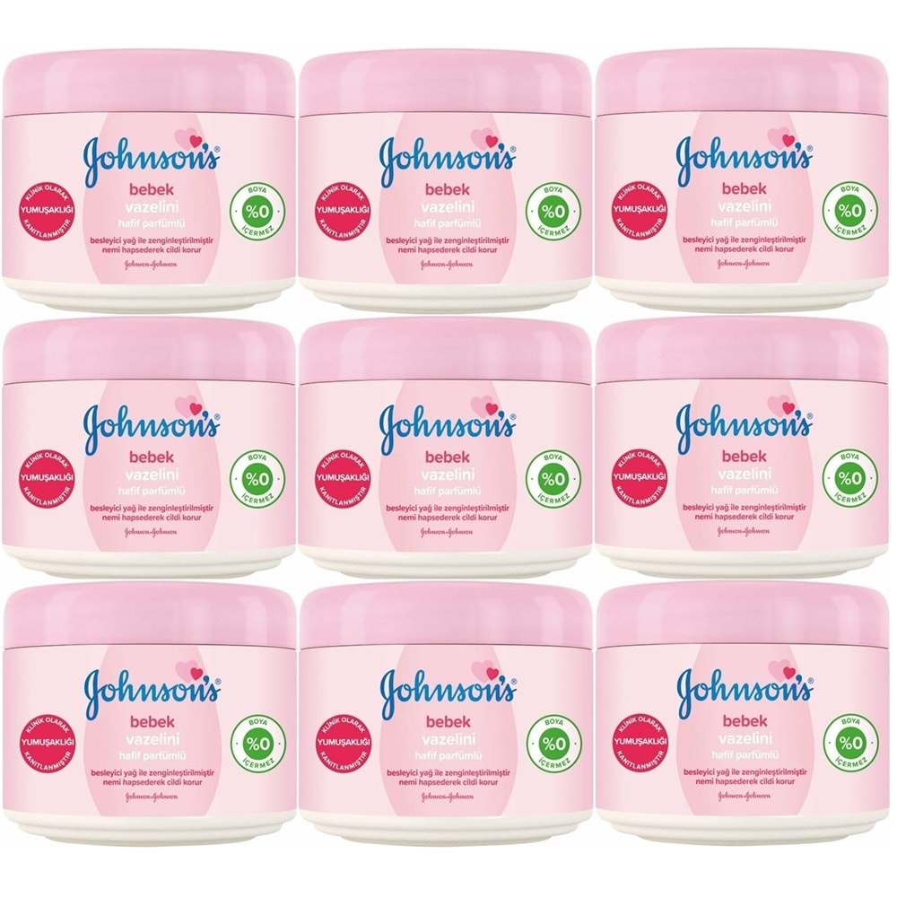 Johnsons Baby Bebek Vazelini Hafif Parfümlü 100ML (9 lu Set)