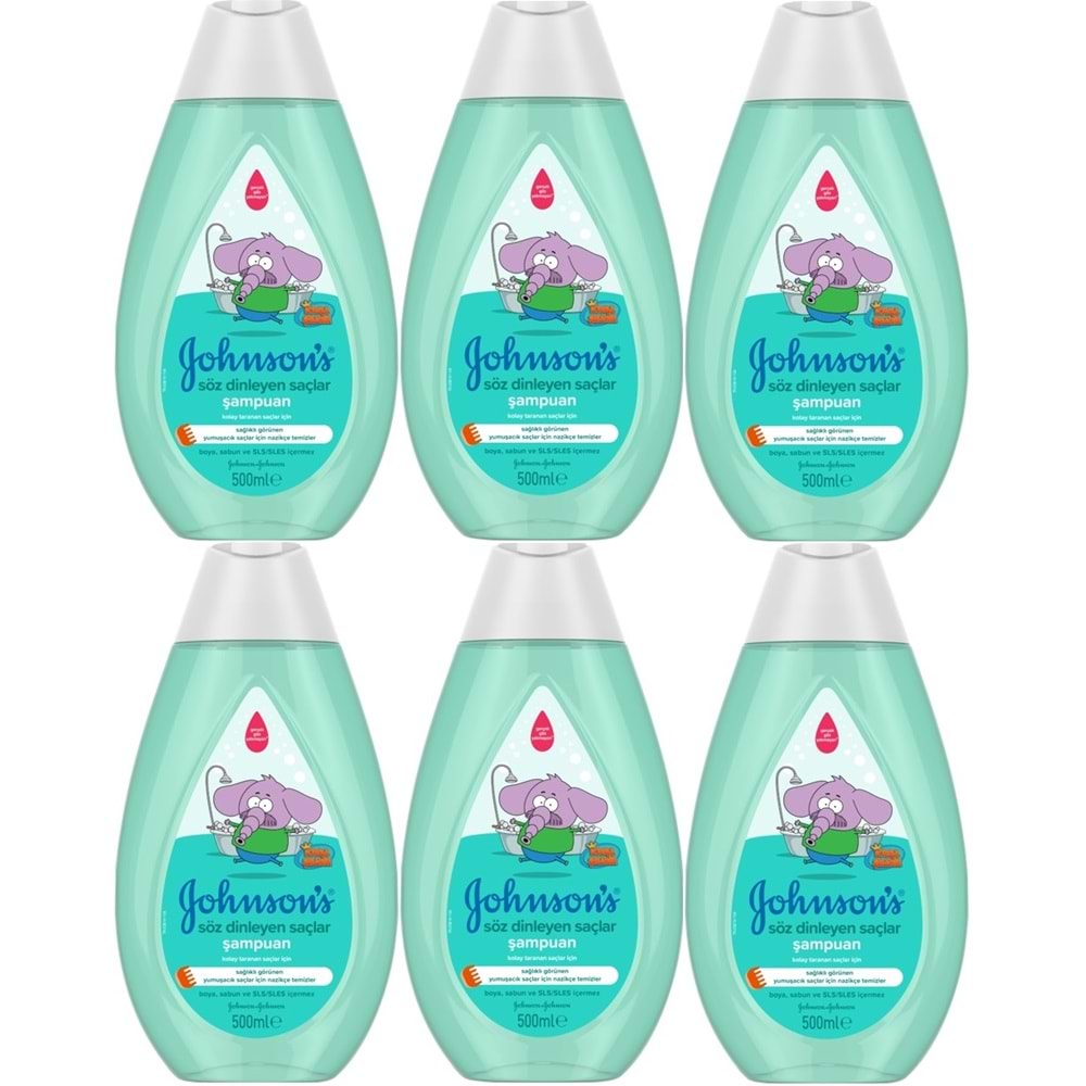 Johnsons Baby Bebek Şampuanı 500ML Kral Şakir Söz Dinleyen Saçlar (6 Lı Set)