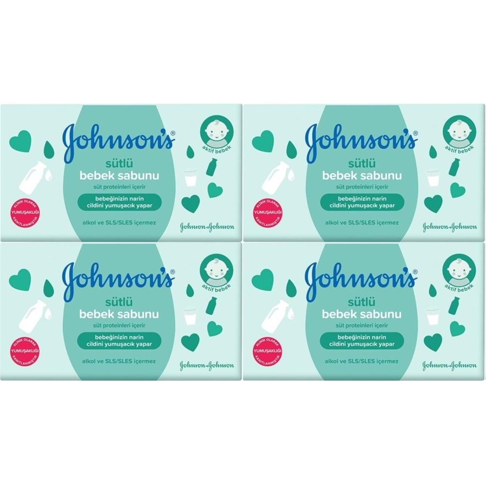 Johnsons Baby Bebek Sabunu 90Gr Sütlü (4 Lü Set)