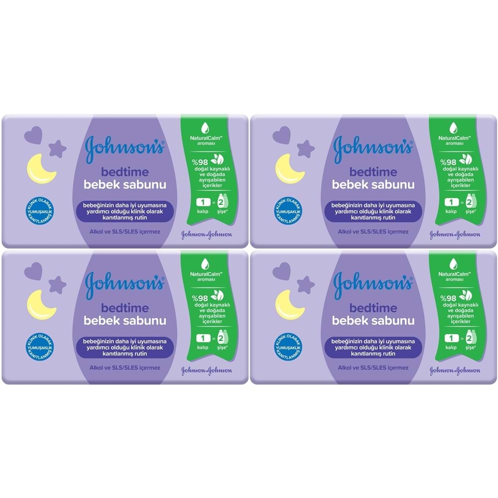 Johnsons Baby Bedtime Natural Bebek Sabunu 90GR (4 Lü Set)