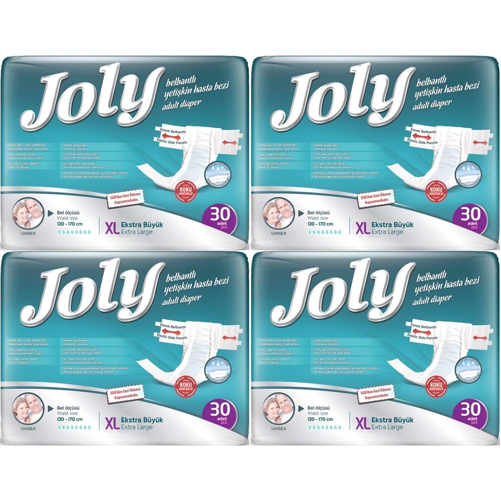 Joly Yetişkin Bezi Bel Bantlı XL - Ekstra Large - Extra Large 120 Adet