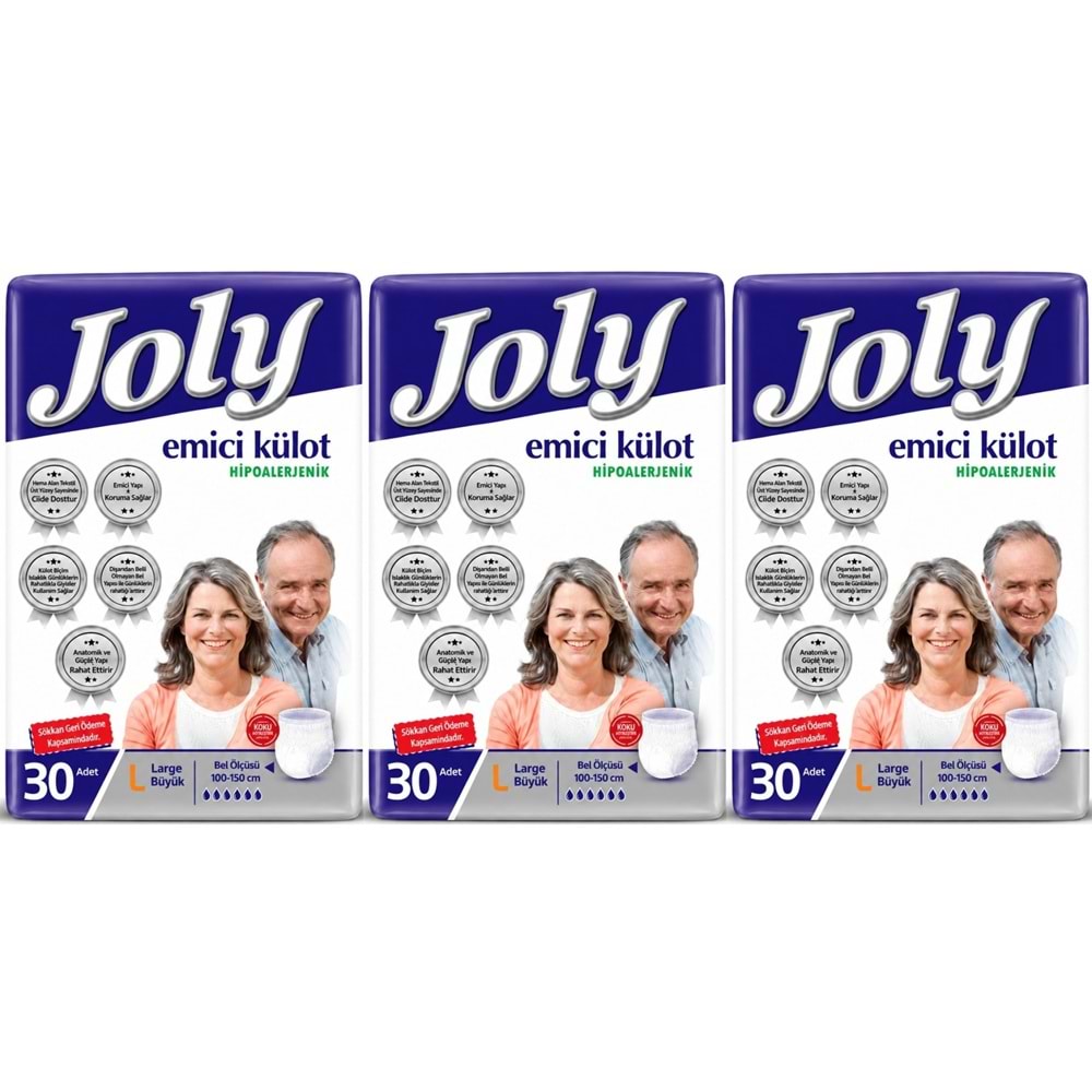 Joly Emici Külot Yetişkin Bezi L - Büyük - Large 90 Adet