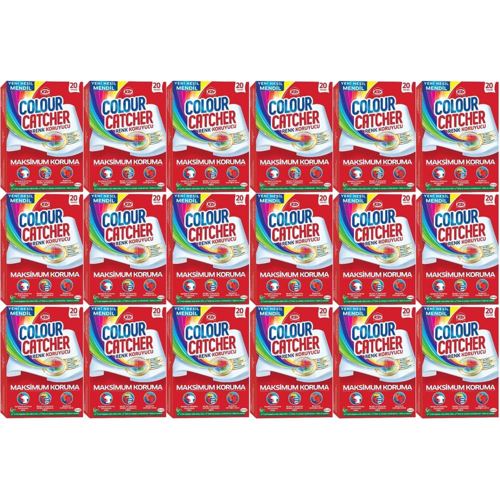 K2R Colour Catcher Renk Koruyucu Mendil 360 Lı Ekonomik Pk (18PK*20)