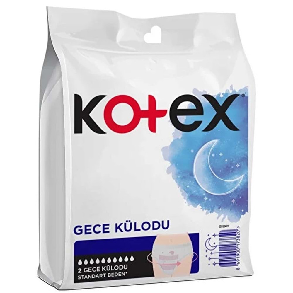 Kotex Gece Külodu / Külot Standart Beden Yoğun ReGl Dönemine Özel 12 Li Set 6PK*2