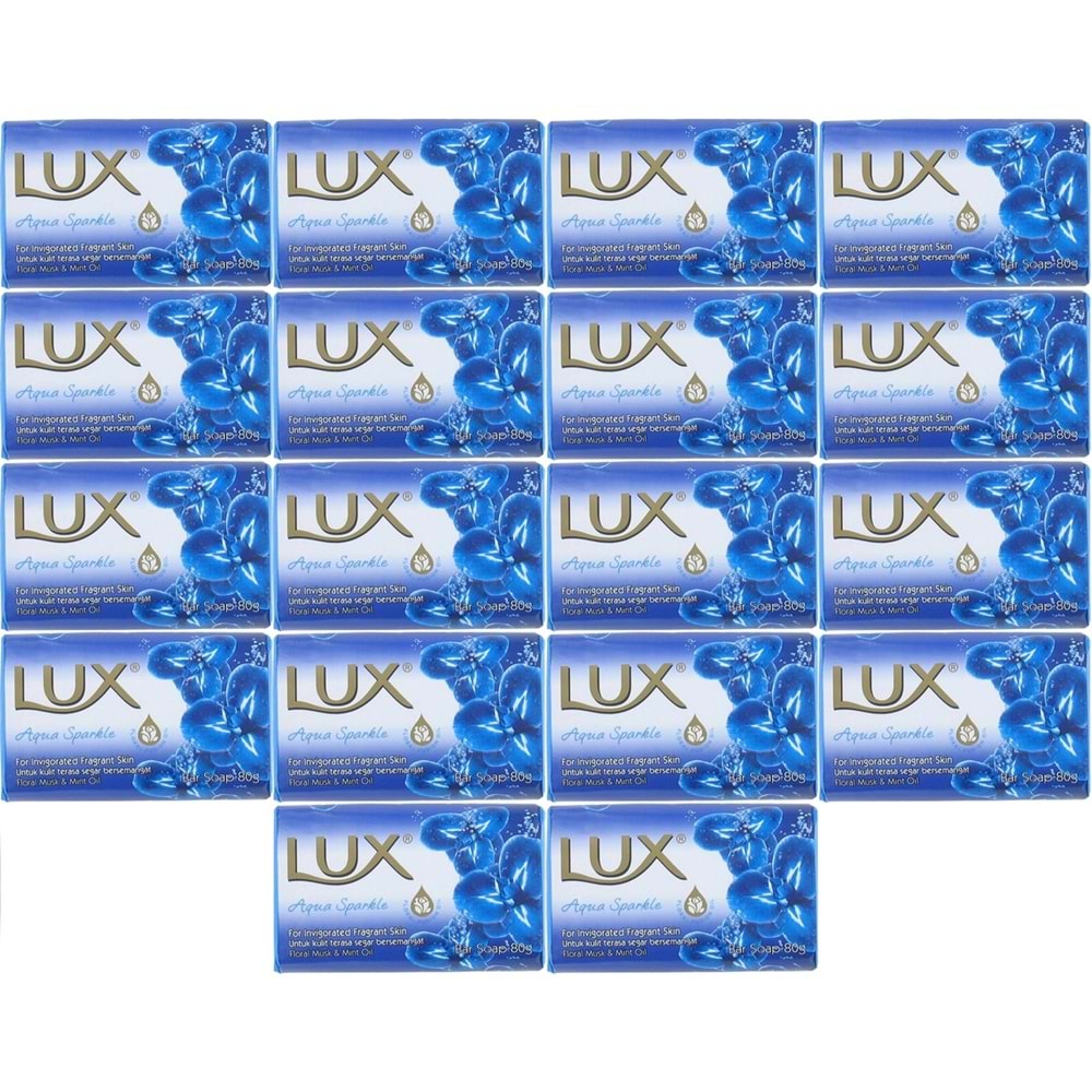 Lux Sabun 80GR Aqua Sparkle (Su Gibi Işıltı) (18 Li Set)