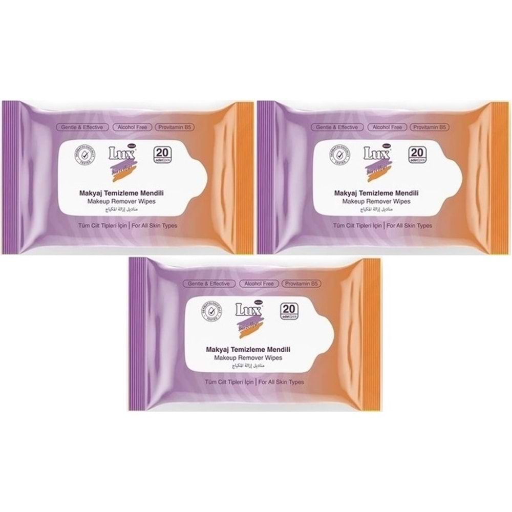 Lux Makyaj Temizleme Mendili Havlu 60 Yaprak (3PK*20)