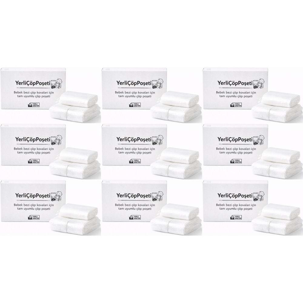 Mandaş Tommee Tippee Twist & Click Çöp Poşeti Tam Uyumlu Yerli (3 Lü Yedek Set) KOVASIZ (9 Lu Set)