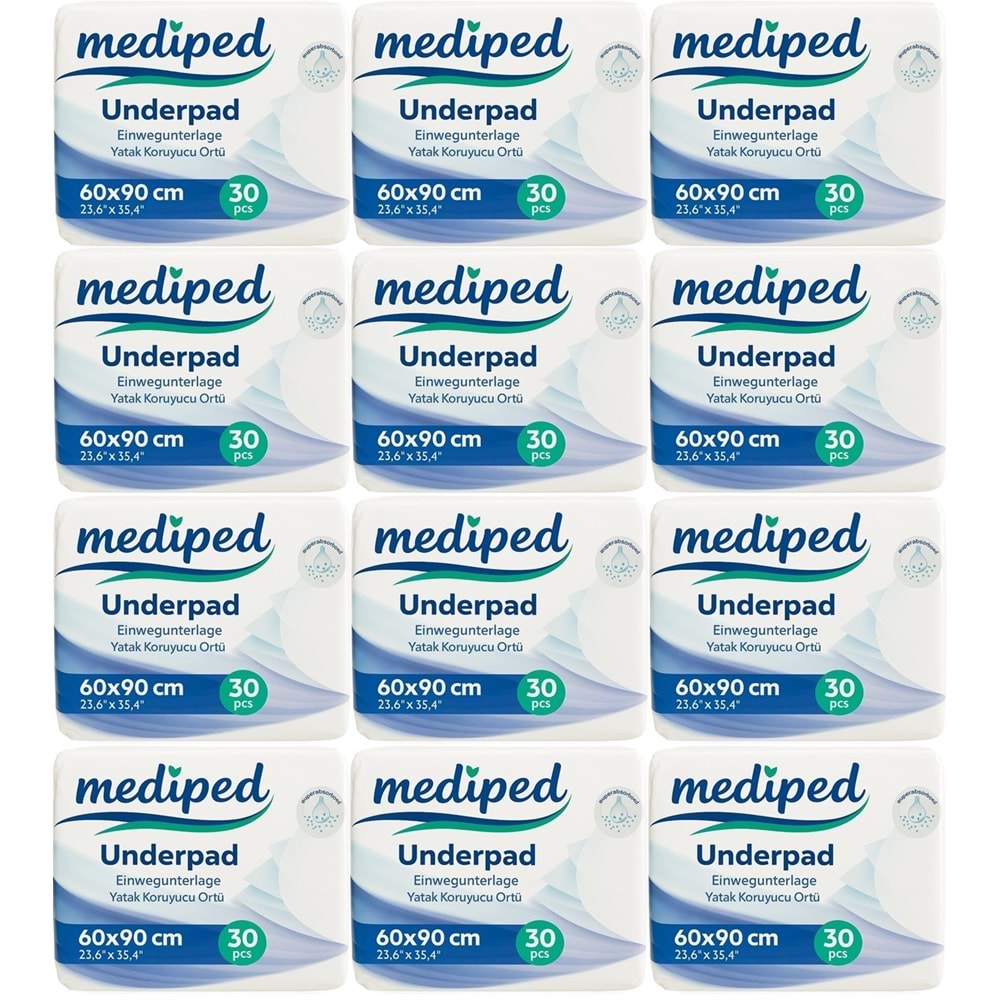 Mediped Hasta Alt Açma Yatak Koruyucu Örtü 60*90CM Klasik 360 Adet (12PK*30)