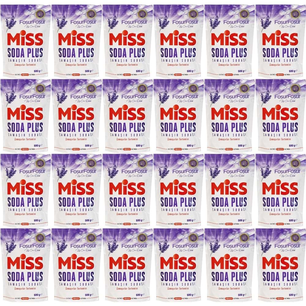 Miss Soda Plus Çamaşır Sodası 500 GR Lavanta (24 Lü Set) Toplam 12000 GR