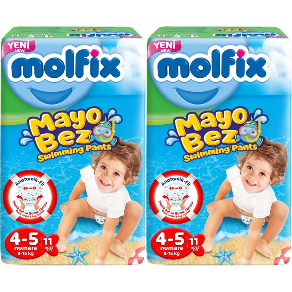 Molfix Swimming Pants (Mayo Bez) Beden:4-5 (9-15Kg) 22 Adet