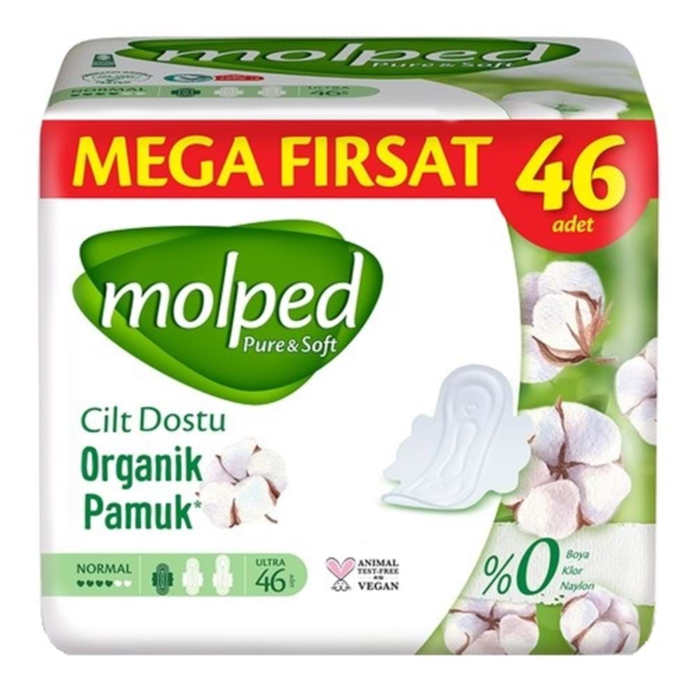 Molped Pure&Soft Hijyenik Ped Normal 276 (6PK*46) Adet Mega Pk