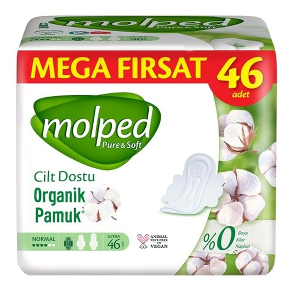 Molped Pure&Soft Hijyenik Ped Normal 414 (9PK*46) Adet Mega Pk