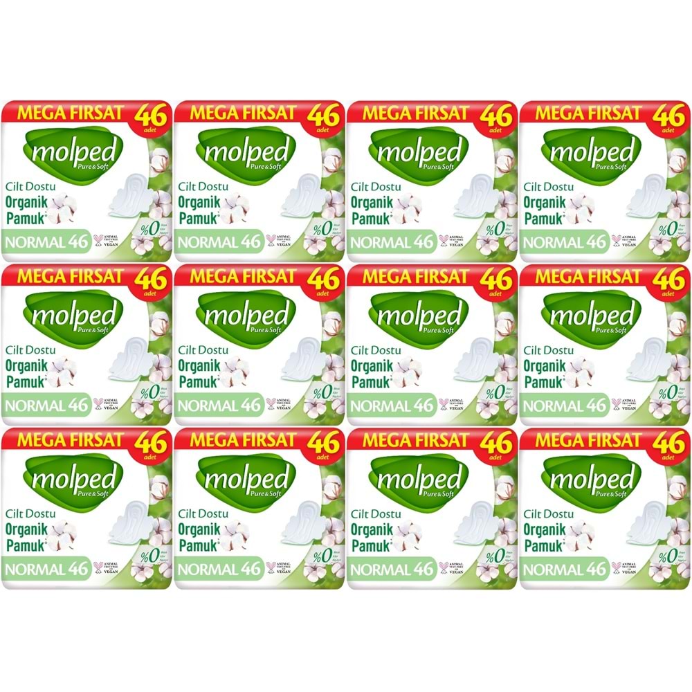 Molped Pure&Soft Hijyenik Ped Normal 552 (12PK*46) Adet Mega Pk