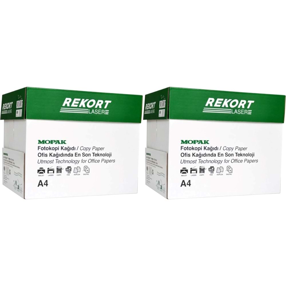 Mopak Rekort A4 80GR/M2 Fotokopi Kağıdı 5000 Adet (10PK*500)