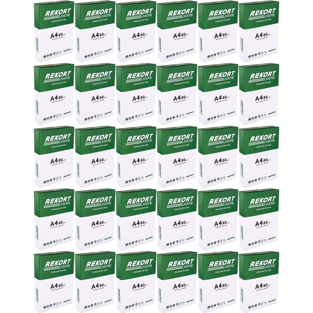 Mopak Rekort A4 80GR/M2 Fotokopi Kağıdı 12500 Adet (30PK*500)