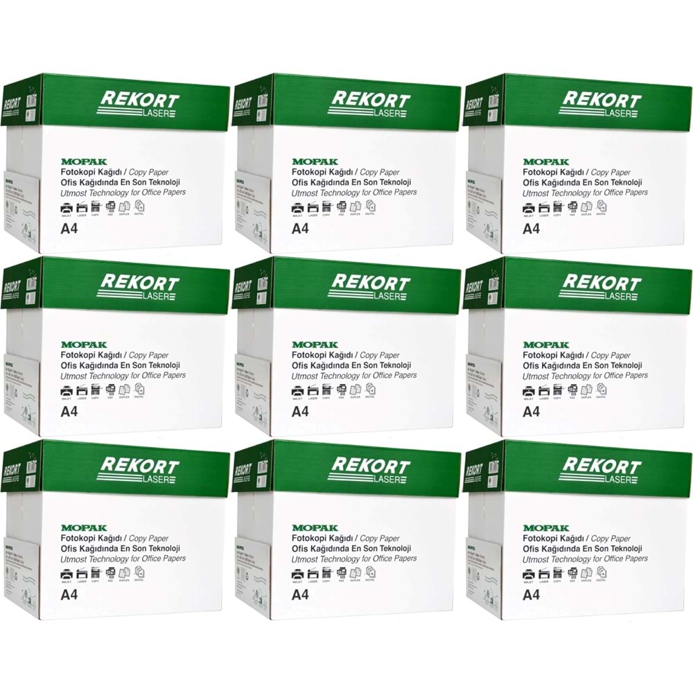 Mopak Rekort A4 80GR/M2 Fotokopi Kağıdı 22500 Adet (45PK*500)