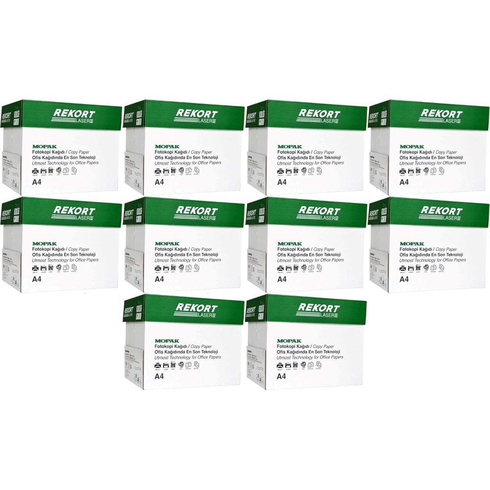 Mopak Rekort A4 80GR/M2 Fotokopi Kağıdı 25000 Adet (50PK*500)