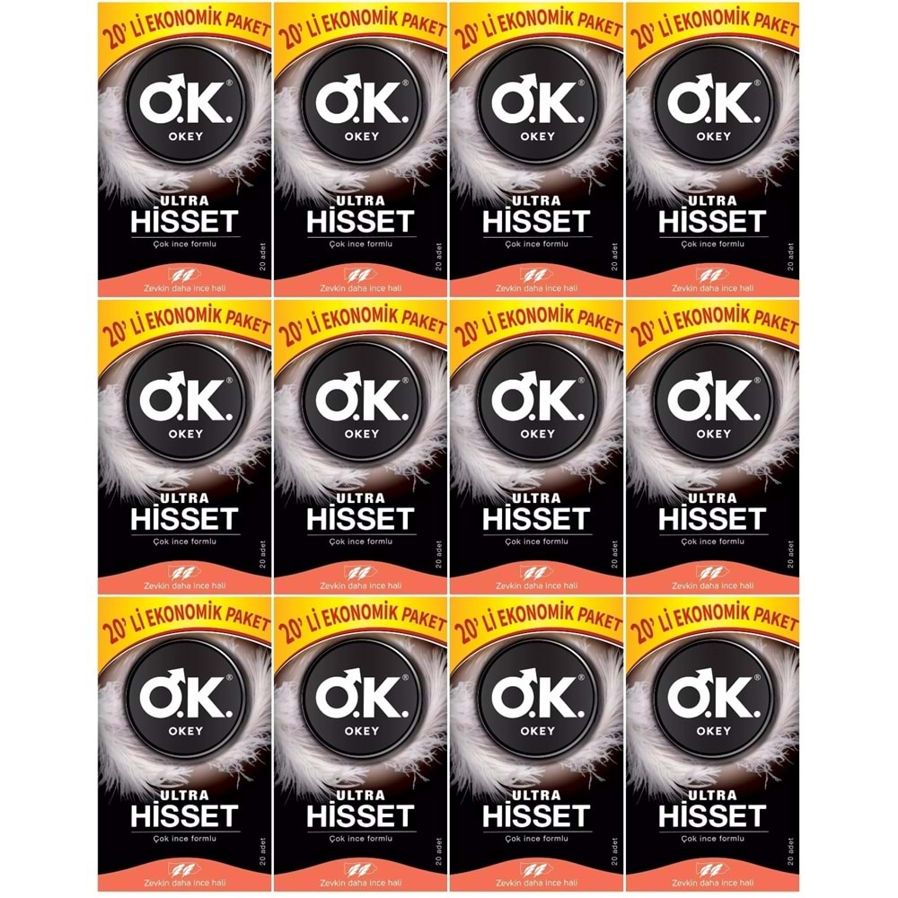 Okey Prezervatif 240 Adet Ultra Hisset Ekonomik Pk (12PK*20)