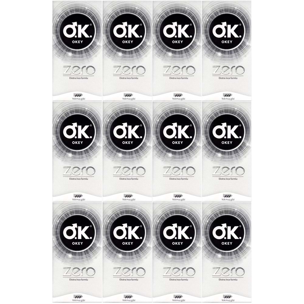 Okey Prezervatif 240 Adet Zero (Ekstra İnce Formlu) Ekonomik Pk (12PK*20)