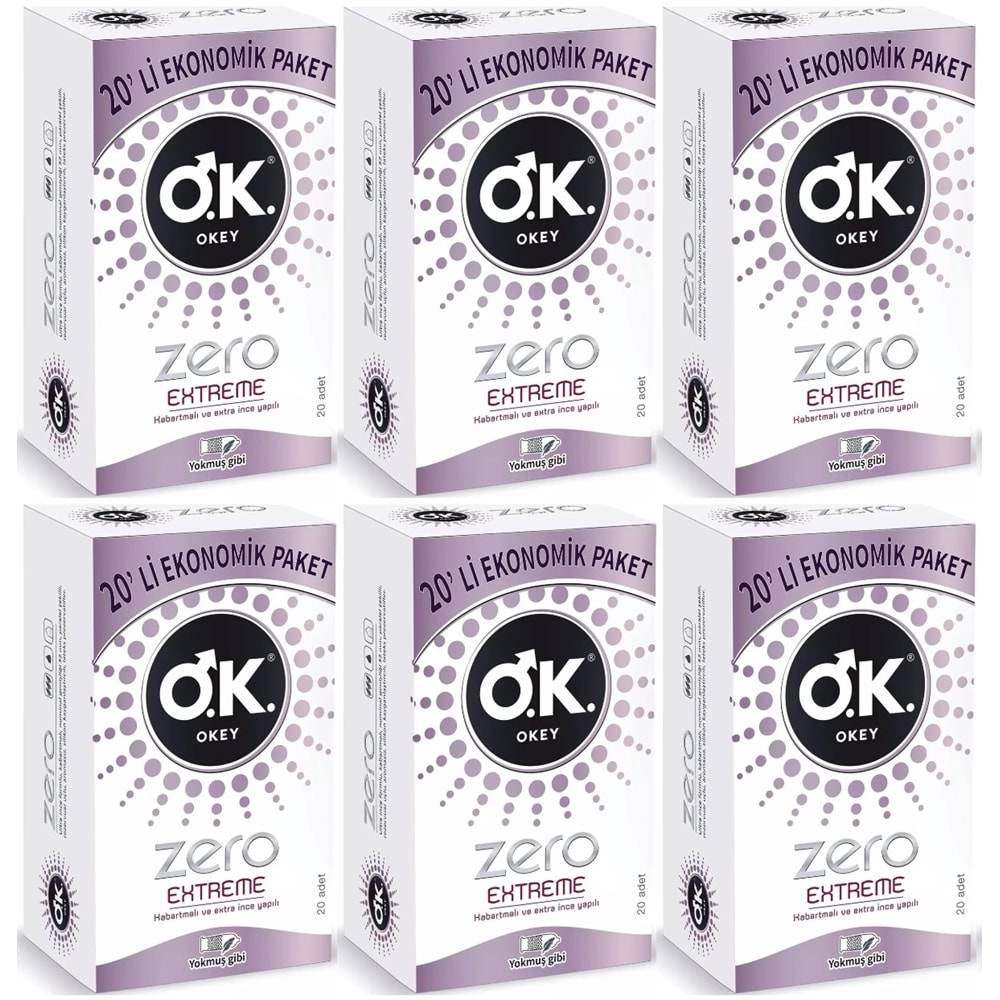 Okey Prezervatif 120 Adet Zero Extreme Ekonomik Pk (6PK*20)