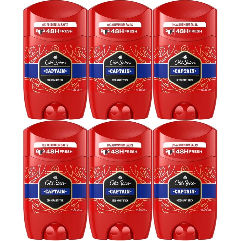 Old Spice Captain Stick Roll-On Men/Erkek Deodorant 50ML (6 Lı Set)