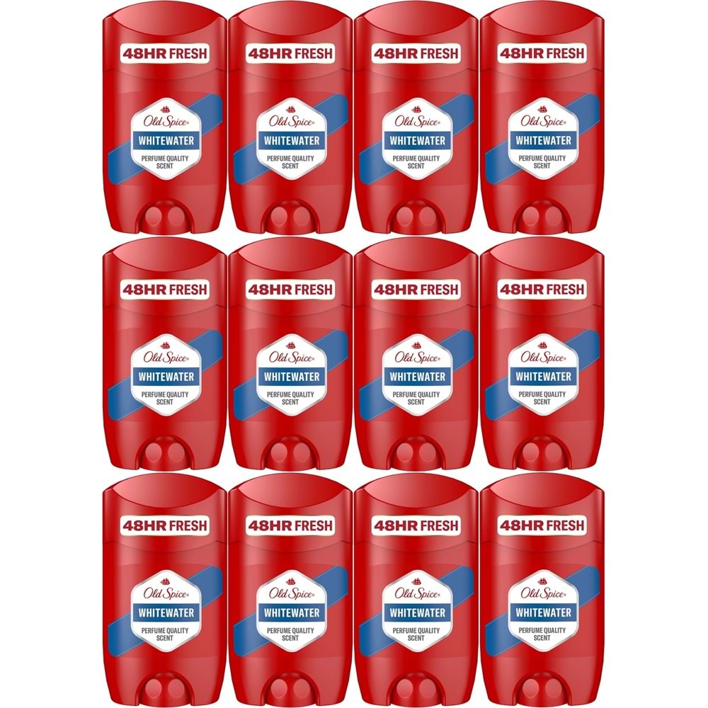 Old Spice WhiteWater Stick Roll-On Men/Erkek Deodorant 50ML (12 Li Set)