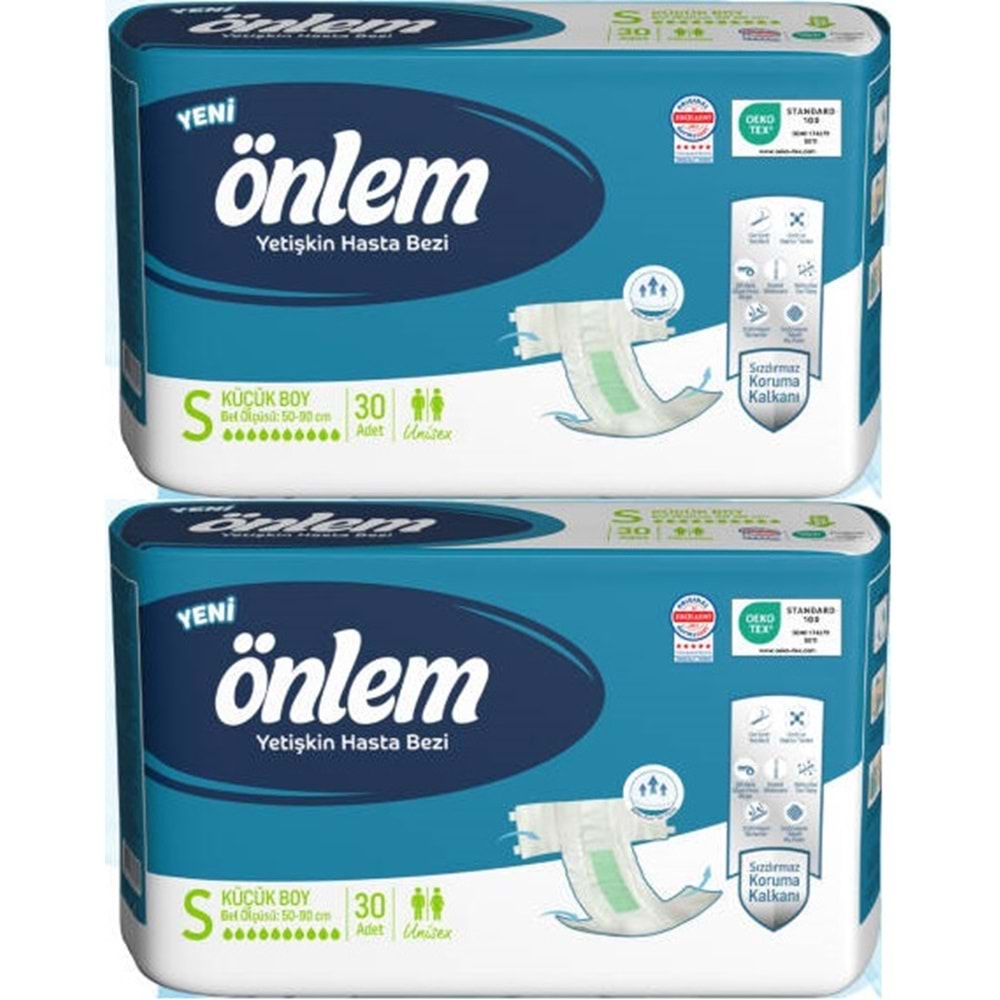 Önlem Hasta Bezi Bel Bantlı Tekstil Yüzey S - Small - Küçük 60 Adet (2PK*30)