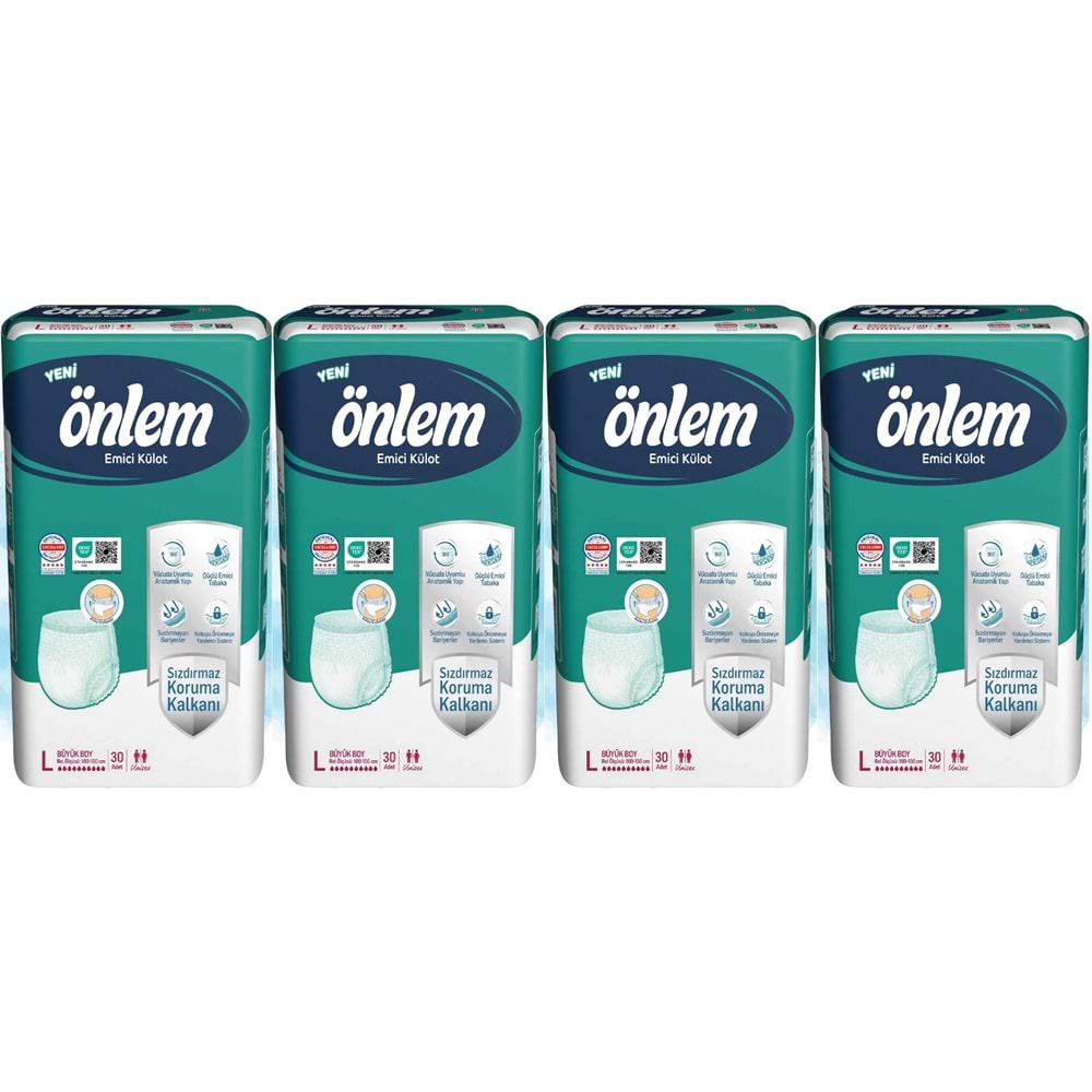 Önlem Emici Külot Yetişkin Bezi L - Large - Büyük 120 Adet (4PK*20)