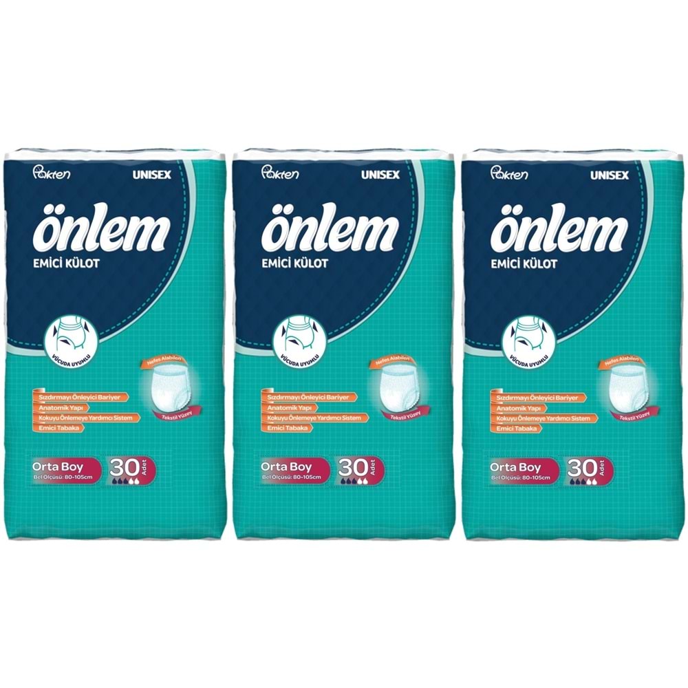 Önlem Emici Külot Hasta Bezi Medium Orta 90 Adet