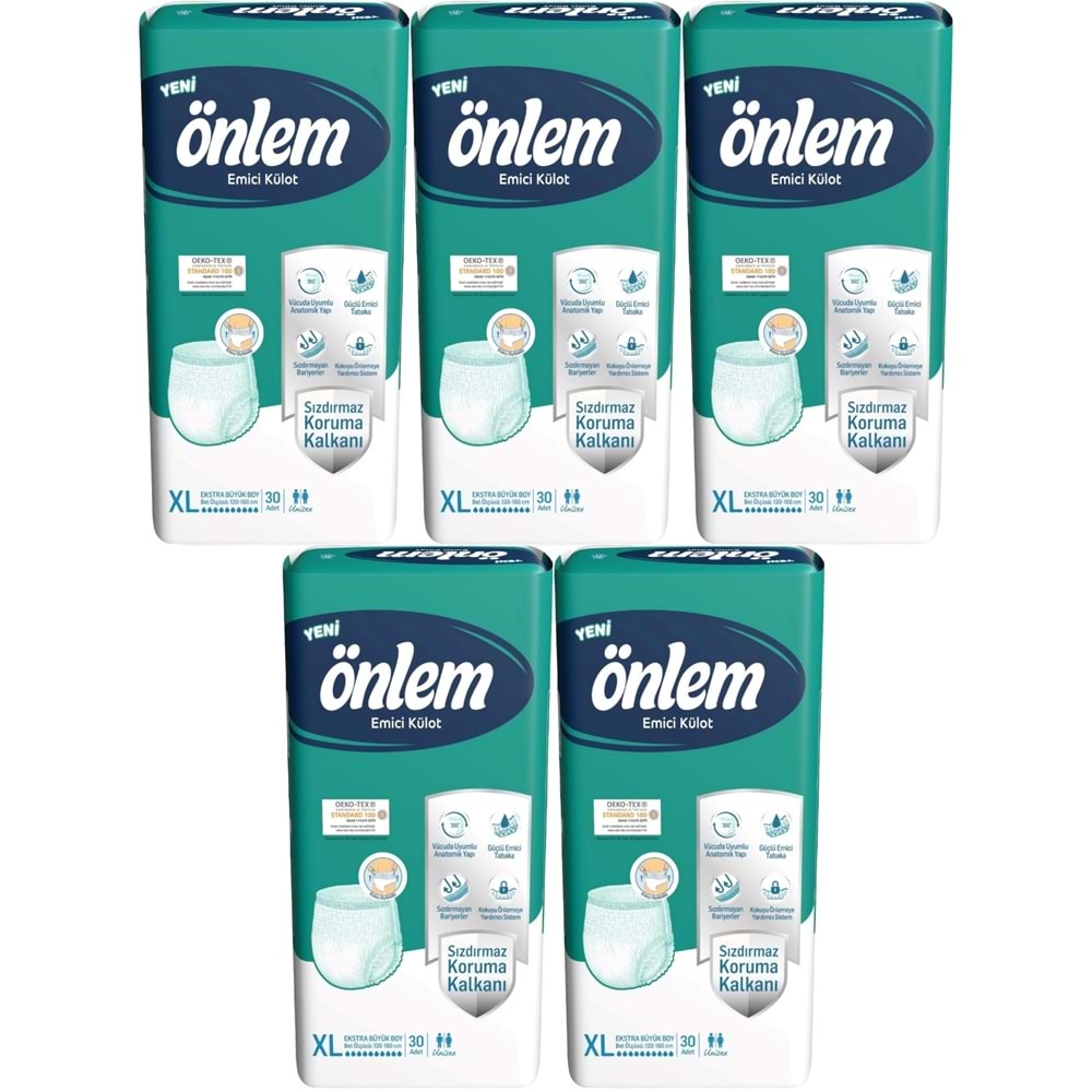 Önlem Emici Külot Hasta Bezi XL- Extra Large - Ekstra Büyük 150 Adet (5PK*30)