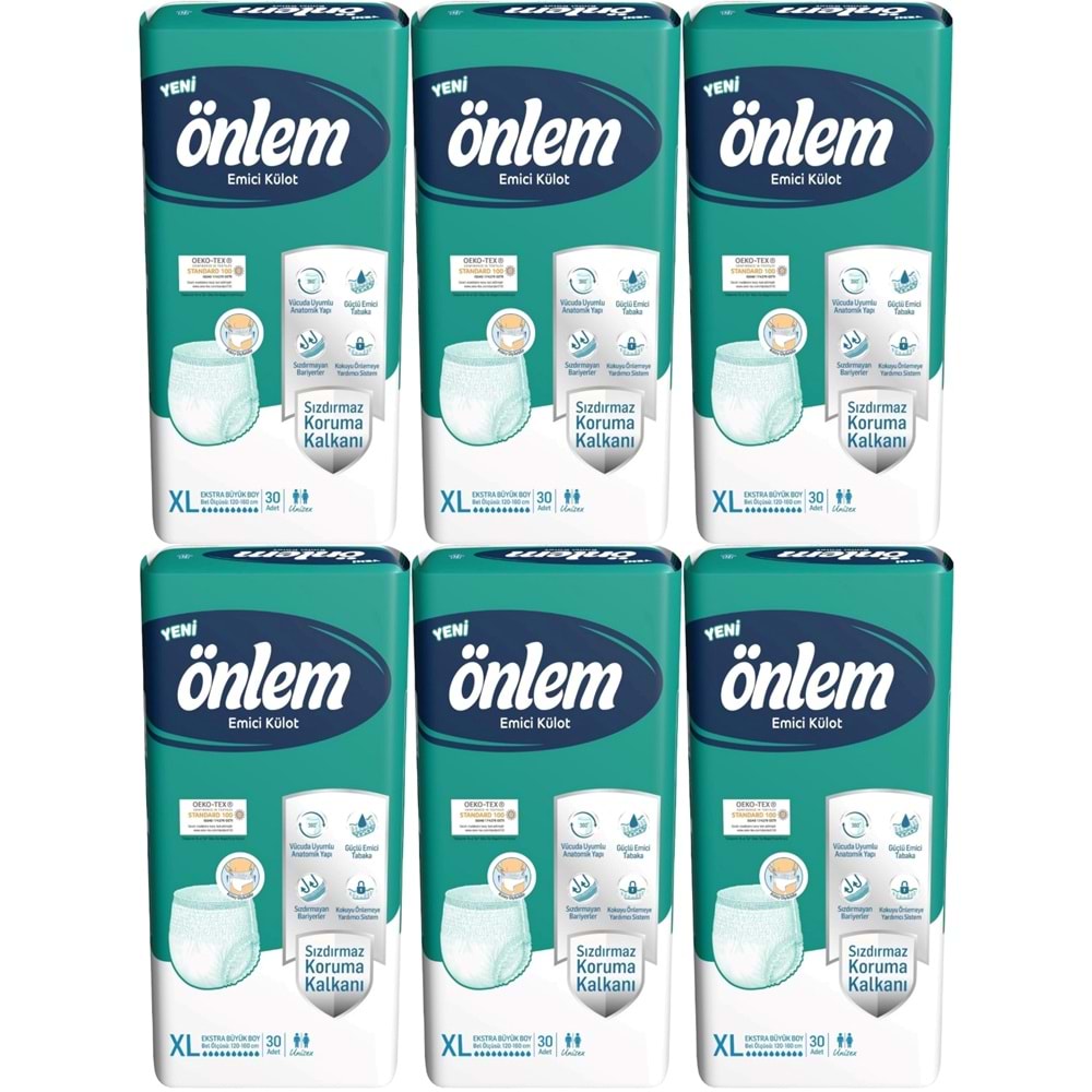 Önlem Emici Külot Hasta Bezi XL- Extra Large - Ekstra Büyük 180 Adet (6PK*30)