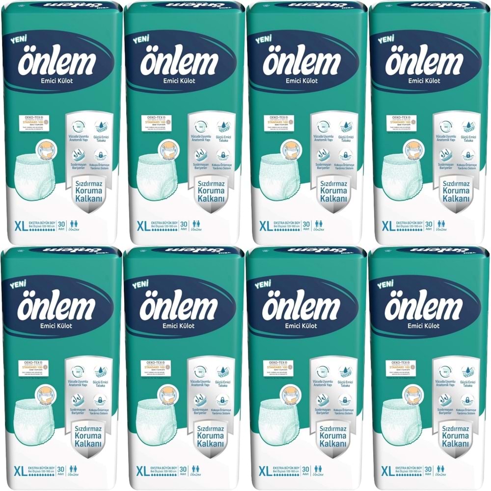 Önlem Emici Külot Hasta Bezi XL- Extra Large - Ekstra Büyük 240 Adet (8PK*30)