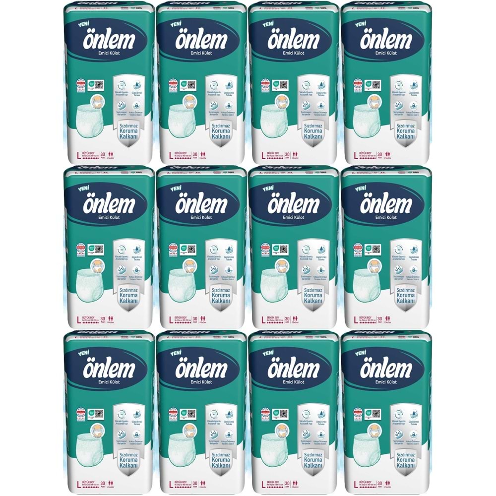 Önlem Emici Külot Yetişkin Bezi L - Large - Büyük 360 Adet (12PK*30)